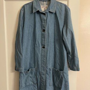 Zara Denim Trench Coat - Medium